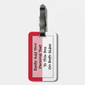 Étiquette À Bagage Drapeau de l'Indonésie Easy ID Personal (Dos Vertical)