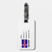 Étiquette À Bagage DRAPEAU de l'ISLANDE (Dos Vertical)