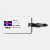 Étiquette À Bagage DRAPEAU de l'ISLANDE (Dos horizontal)