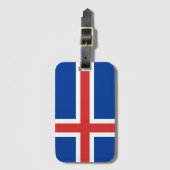 Étiquette À Bagage Drapeau de l'Islande (Devant Vertical)