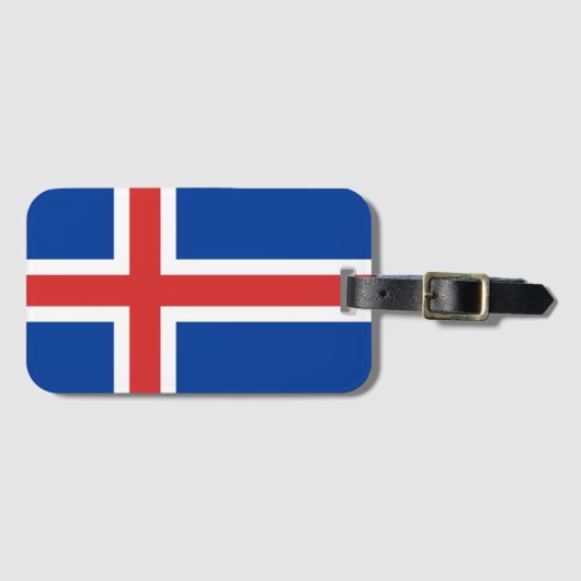 Étiquette À Bagage Drapeau de l'Islande (Devant Horizontal)