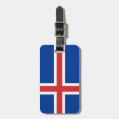 Étiquette À Bagage Drapeau de l'Islande (Devant Vertical)