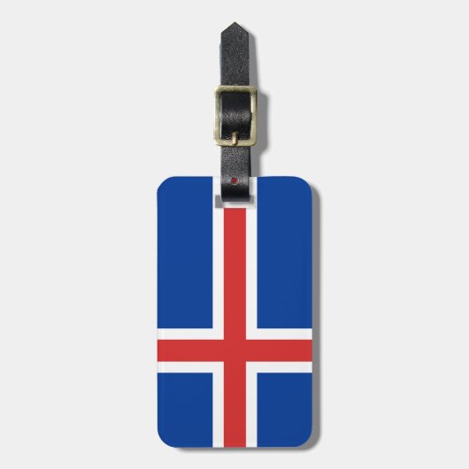 Étiquette À Bagage Drapeau de l'Islande (Devant Vertical)