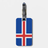Étiquette À Bagage Drapeau de l'Islande (Dos Vertical)