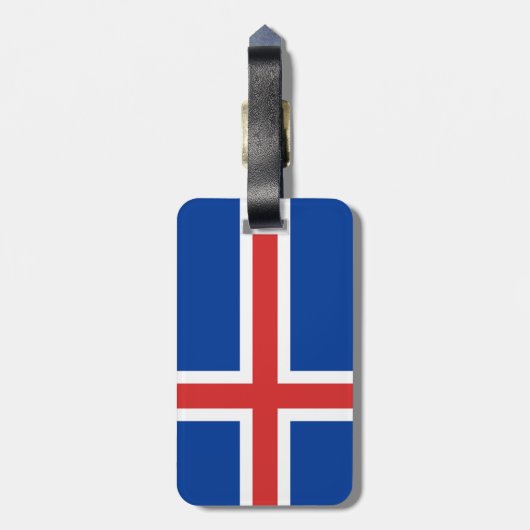 Étiquette À Bagage Drapeau de l'Islande (Dos Vertical)