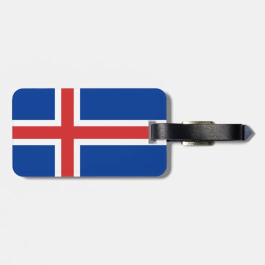Étiquette À Bagage Drapeau de l'Islande (Dos horizontal)