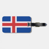 Étiquette À Bagage Drapeau de l'Islande (Dos horizontal)