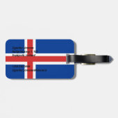 Étiquette À Bagage Drapeau de l'Islande (Dos horizontal)