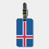 Étiquette À Bagage Drapeau de l'Islande (Devant Vertical)