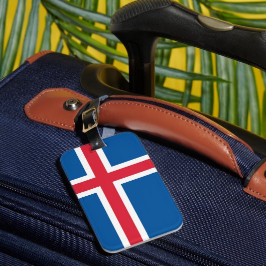 Étiquette À Bagage Drapeau de l'Islande (Insitu Rectoal 1)