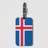 Étiquette À Bagage Drapeau de l'Islande (Devant Vertical)