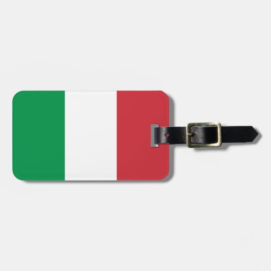 Étiquette À Bagage Drapeau de l'Italie (Devant horizontal)