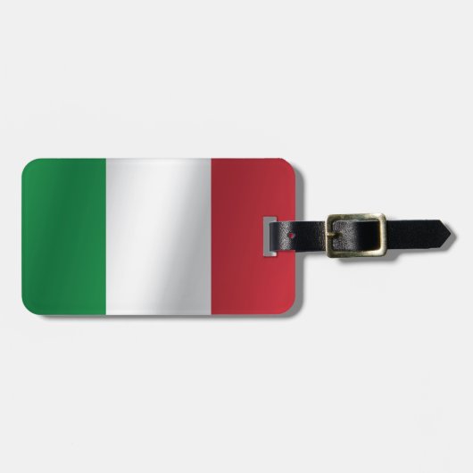 Étiquette À Bagage Drapeau de l'Italie (Devant horizontal)