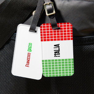 Étiquette À Bagage Drapeau de l'Italie