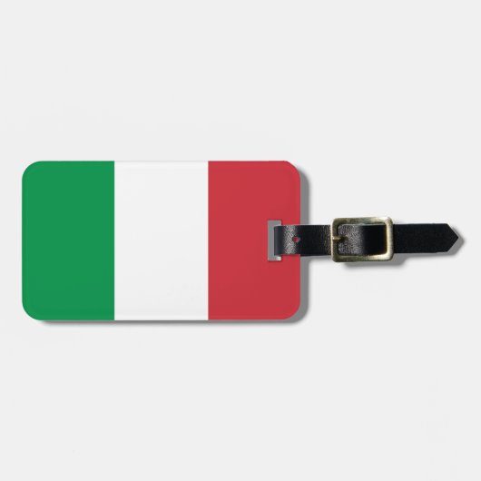 Étiquette À Bagage Drapeau de l'Italie (Devant horizontal)