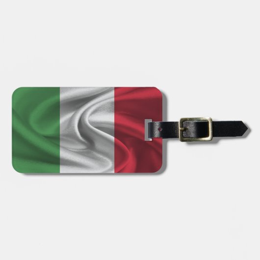 Étiquette À Bagage Drapeau De L'Italie (Devant horizontal)