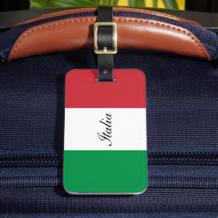 Étiquette À Bagage Drapeau de l'Italie Voyageur
