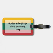 Étiquette À Bagage Drapeau de Lituanie Easy ID Personnel (Dos horizontal)