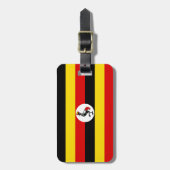 Étiquette À Bagage Drapeau de l'Ouganda (Devant Vertical)