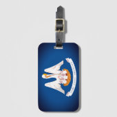 Étiquette À Bagage Drapeau de Louisiane (Devant Vertical)