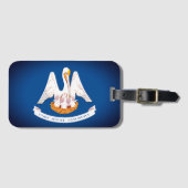Étiquette À Bagage Drapeau de Louisiane (Devant Horizontal)