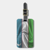 Étiquette À Bagage Drapeau De L'Ouzbékistan (Devant Vertical)