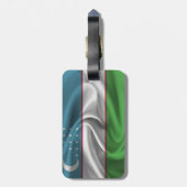 Étiquette À Bagage Drapeau De L'Ouzbékistan (Dos Vertical)