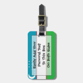 Étiquette À Bagage Drapeau de l'Ouzbékistan Easy ID Personal (Devant Vertical)