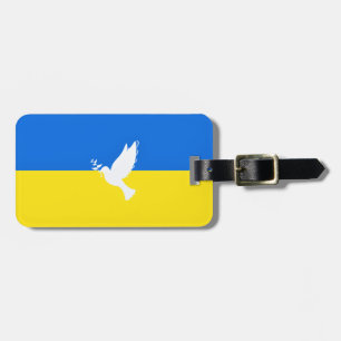 Étiquette À Bagage Drapeau de l'Ukraine Bagage Balise de soutien Dove