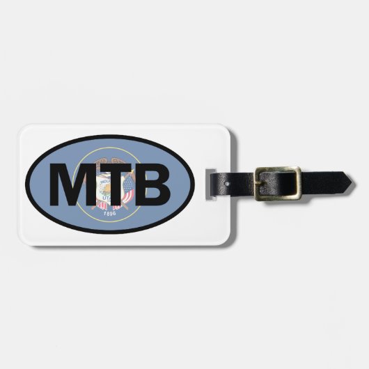 Étiquette À Bagage Drapeau de l'Utah VTT (Devant horizontal)