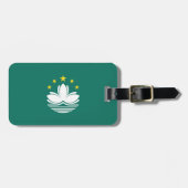 Étiquette À Bagage Drapeau de Macao (Devant horizontal)