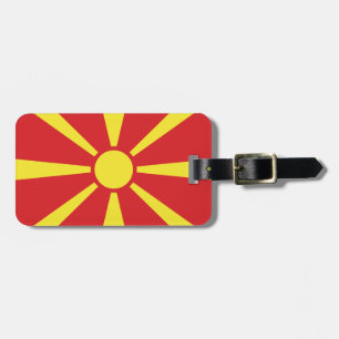 Étiquette À Bagage Drapeau de Macédoine du Nord