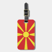 Étiquette À Bagage Drapeau de Macédoine du Nord (Devant Vertical)