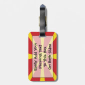 Étiquette À Bagage Drapeau de Macédoine Easy ID Personal (Dos Vertical)