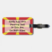 Étiquette À Bagage Drapeau de Macédoine Easy ID Personal (Dos horizontal)