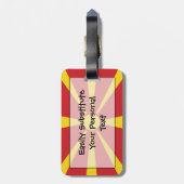 Étiquette À Bagage Drapeau de Macédoine Easy ID Personal (Dos Vertical)