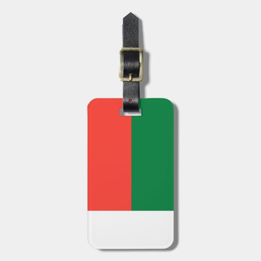Étiquette À Bagage Drapeau de Madagascar (Devant Vertical)