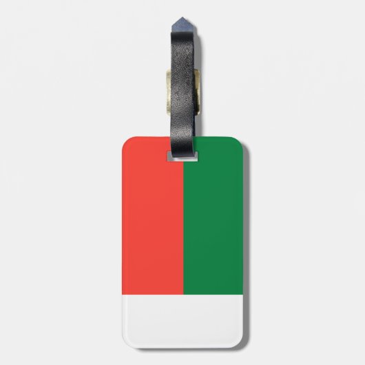 Étiquette À Bagage Drapeau de Madagascar (Dos Vertical)