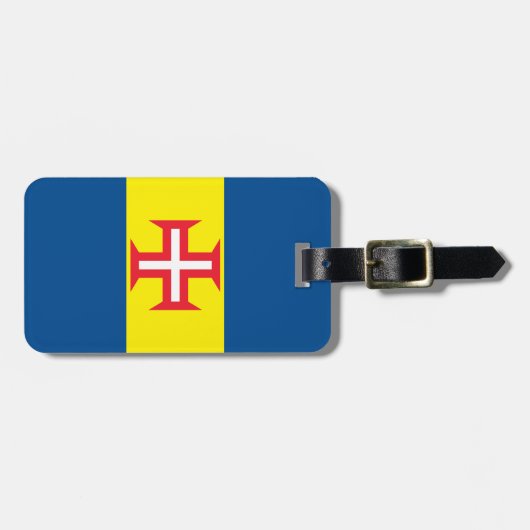 Étiquette À Bagage Drapeau de Madère (Devant horizontal)