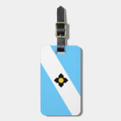 Étiquette À Bagage Drapeau de Madison, étiquette de bagage du Wiscons (Devant Vertical)