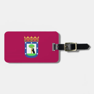 Étiquette À Bagage Drapeau de Madrid Espagne (ville)