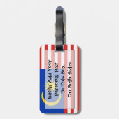 Étiquette À Bagage Drapeau de Malaisie Easy ID Personal (Dos Vertical)