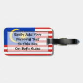 Étiquette À Bagage Drapeau de Malaisie Easy ID Personal (Dos horizontal)