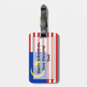 Étiquette À Bagage Drapeau de Malaisie Easy ID Personal (Dos Vertical)