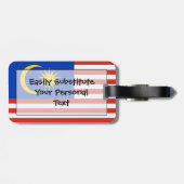 Étiquette À Bagage Drapeau de Malaisie Easy ID Personal (Dos horizontal)