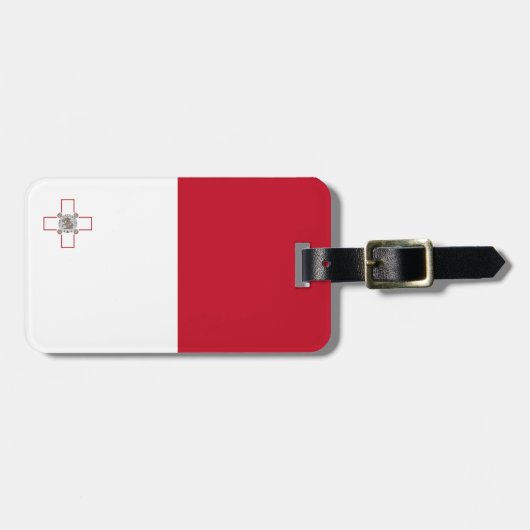 Étiquette À Bagage Drapeau de Malte (Devant horizontal)