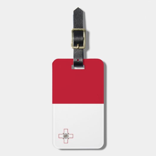 Étiquette À Bagage Drapeau de Malte (Devant Vertical)