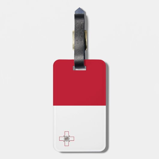 Étiquette À Bagage Drapeau de Malte (Dos Vertical)