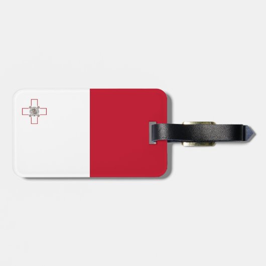 Étiquette À Bagage Drapeau de Malte (Dos horizontal)