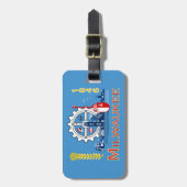 Étiquette À Bagage Drapeau de Milwaukee, Wisconsin Balise de bagages (Devant Vertical)